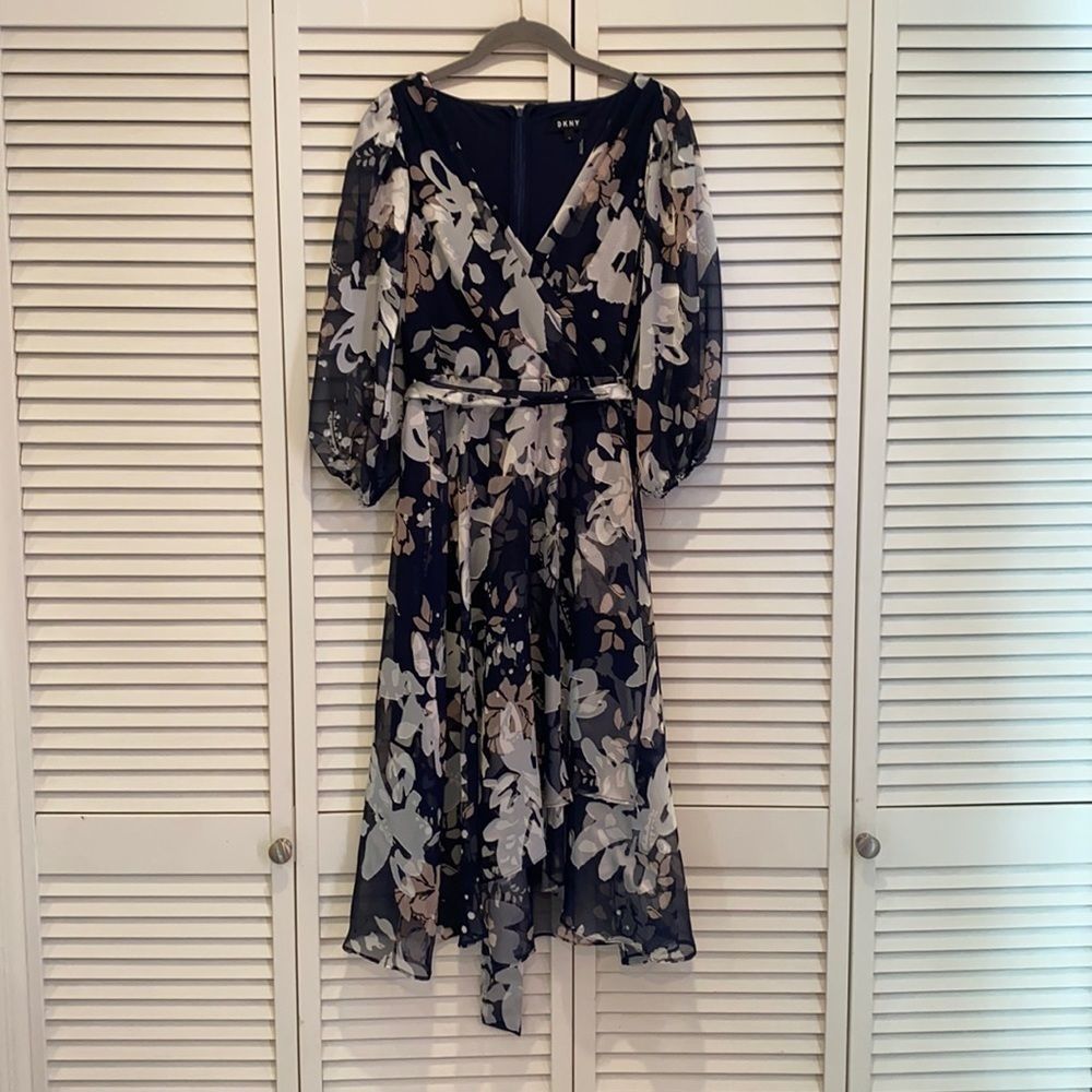 DKNY faux wrap dress